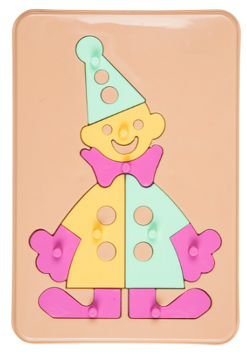 Bioplastic toys - Baby puzzle happy clown educational toy. - T&M Toys